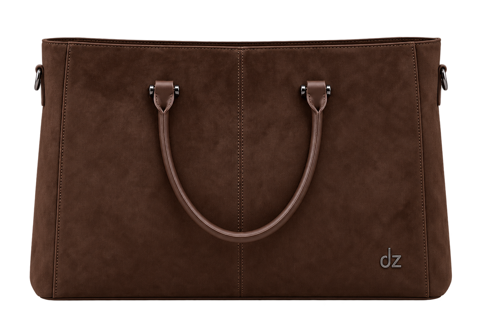Коричневая сумка Danzla A4, крупный план